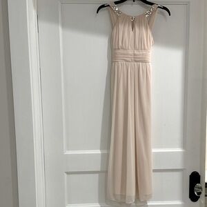 Floor length special occasion dress size 7 with jewel neckline accents